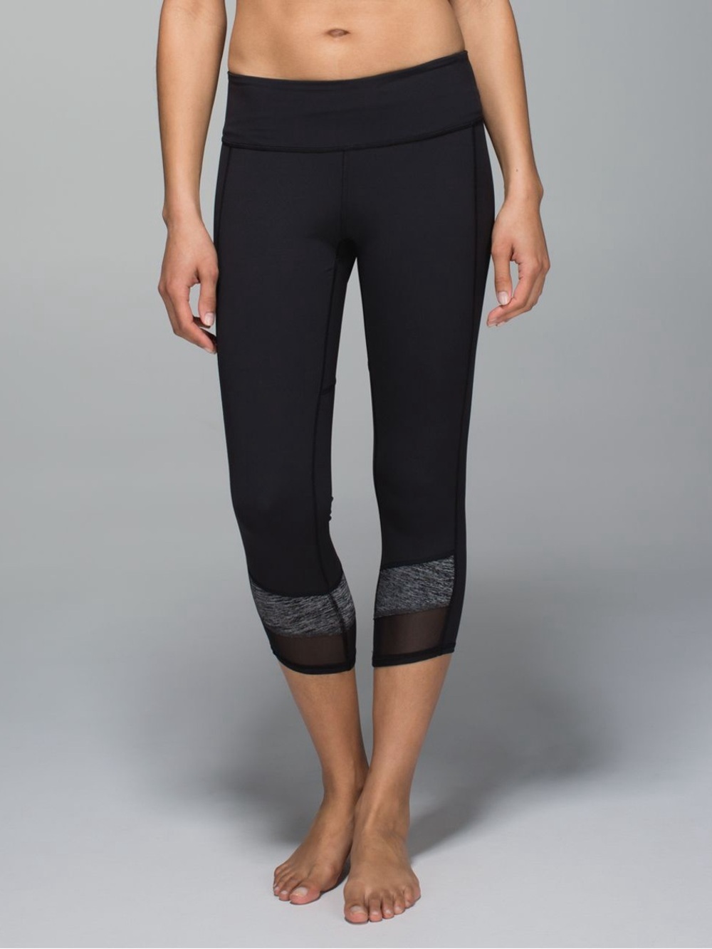 Lululemon If You’re Lucky Crop *Full-On Luxtreme Black / Heathered Bl